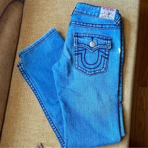 True Religion Vintage Distressed Blue Jeans
